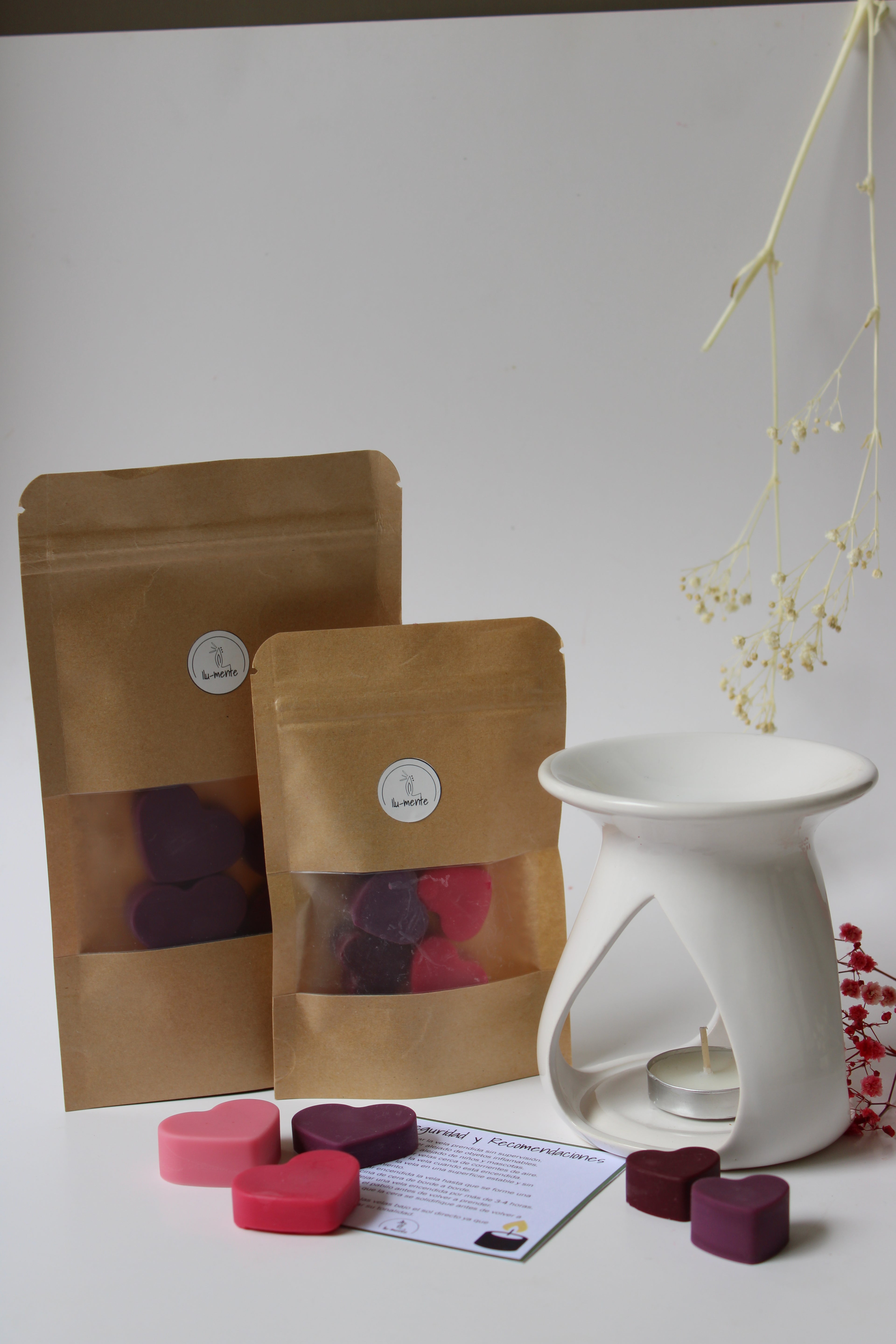 Wax melts corazones + pebetero