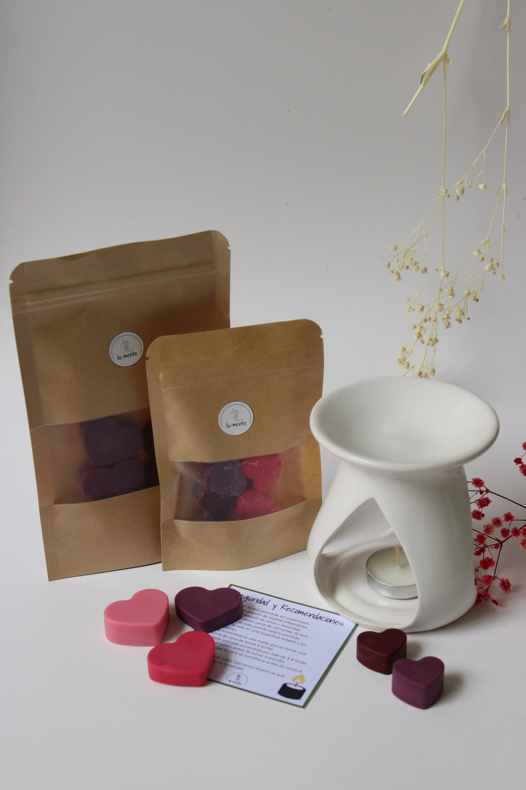 Wax melts corazones + pebetero