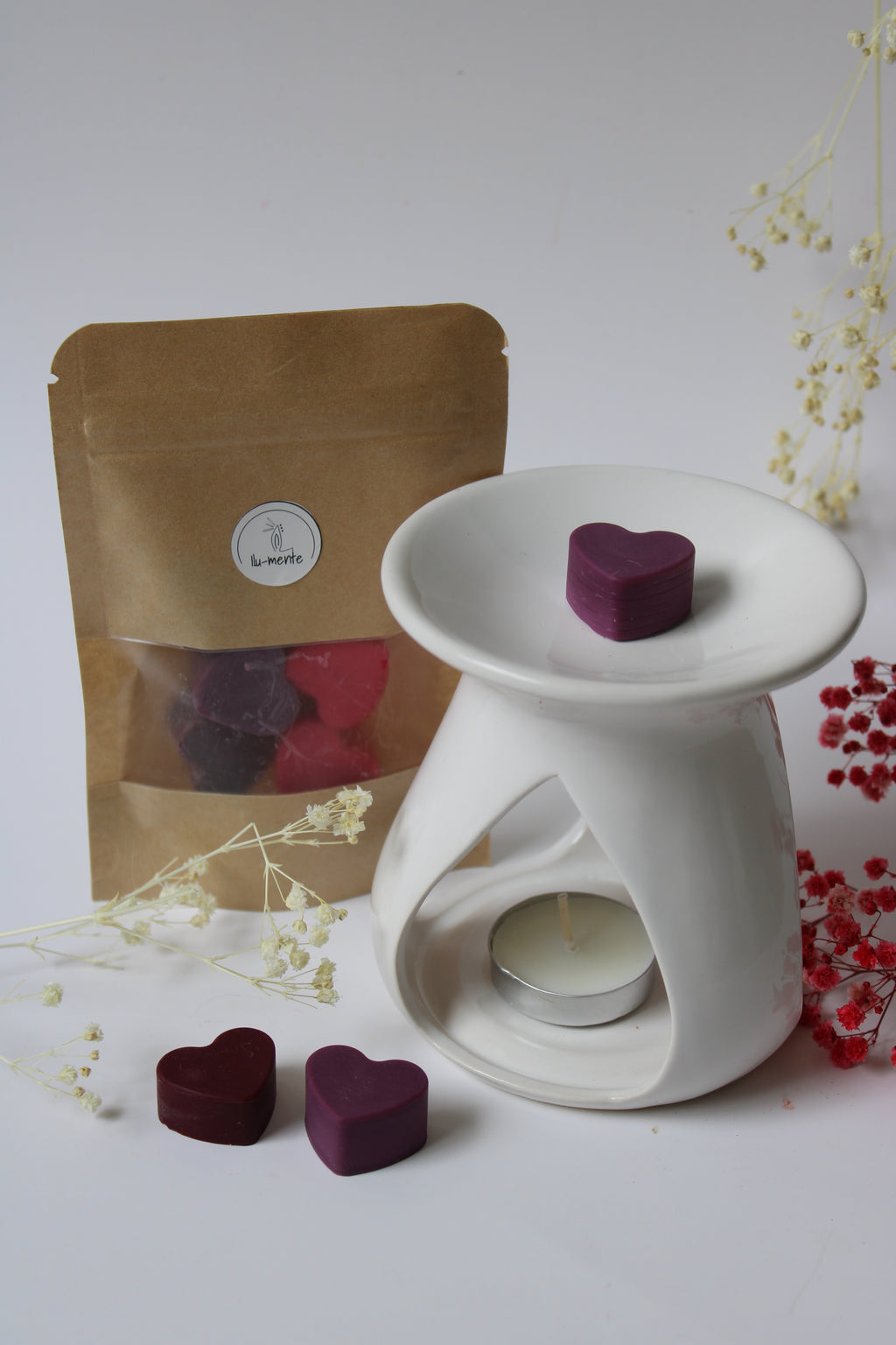 Wax melts corazones + pebetero